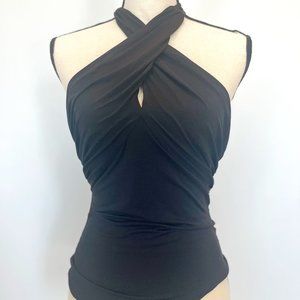 Black ABS Halter Top